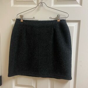J. Jill Black Wool Mini Pencil Skirt
